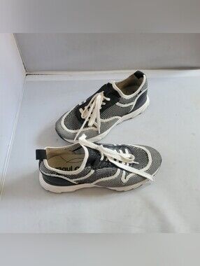 $400 Paul Green Maddox Sneaker COMFORT FOAM BLACK WHITE 4 AU 7 US